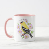 État de l'Iowa Mug - Oiseau d'État et fleurs (Gauche)