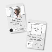 État de l'Iowa Notaire Public Badge avec QR Code (Recto et verso)