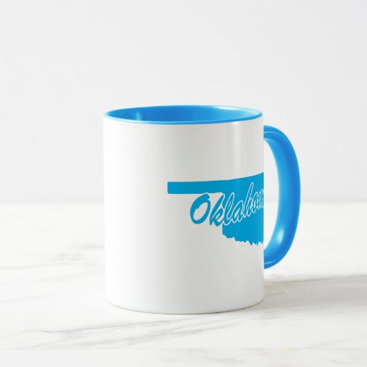 État De L'Oklahoma Forme De Mug (Devant droit)