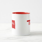 État De L'Oklahoma Forme Mug Rouge (Centre)
