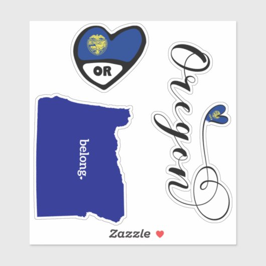 État de l'Oregon, Feuille de Stickers Coupe Die (Feuille)