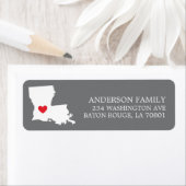 État de LOUISIANA | Étiquette de l'adresse de reto (En situation)