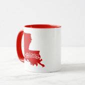 État De Louisiane Forme De Mug Rouge (Devant gauche)