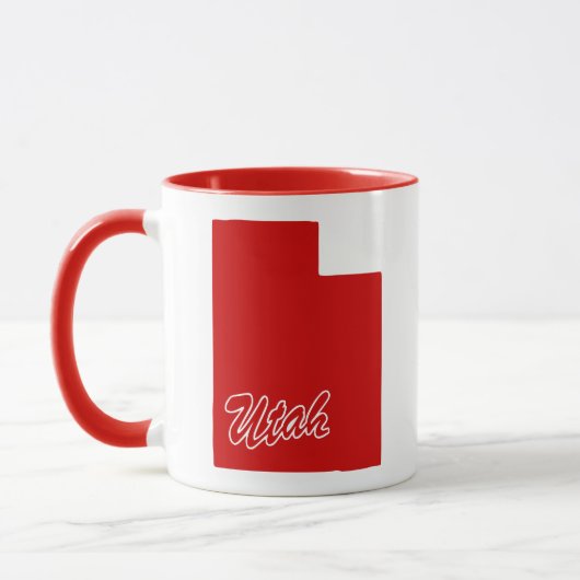 État De L'Utah Forme De Mug Rouge (Gauche)