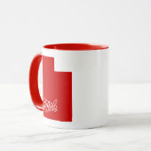 État De L'Utah Forme De Mug Rouge (Devant gauche)