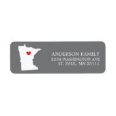 État de MINNESOTA | Étiquette de l'adresse de reto (Devant)