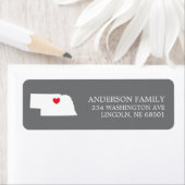 État de NEBRASKA | Étiquette de l'adresse de retou (En situation)