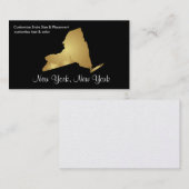 État de New York Carte de visite métal or (Devant / Derrière)