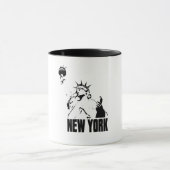 état de new york j'aime ny coffee mug design (Centre)