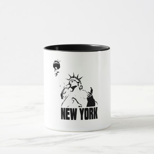 état de new york j'aime ny coffee mug design (Centre)