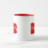 État De Pennsylvanie Forme De Mug Rouge (Centre)