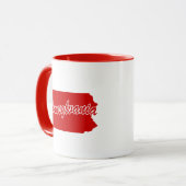 État De Pennsylvanie Forme De Mug Rouge (Devant gauche)