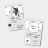 État de Virginie Notaire Public Badge avec QR Code (Recto et verso)
