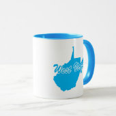 État De Virginie Occidentale En Forme De Mug (Devant droit)