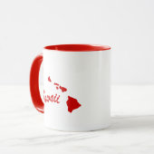 État D'Hawaii Forme De Mug Rouge (Devant gauche)