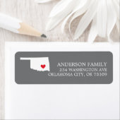 État d'OKLAHOMA | Étiquette de l'adresse de retour (En situation)