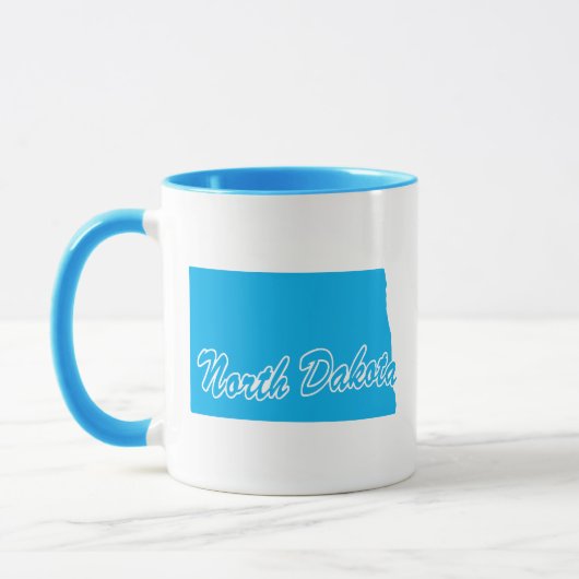 État Du Dakota Du Nord Forme De Mug (Gauche)