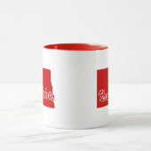 État Du Dakota Du Nord Forme Mug Rouge (Centre)