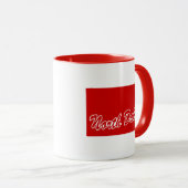 État Du Dakota Du Nord Forme Mug Rouge (Devant droit)