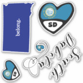 Etat du Dakota du Sud, Stickers Feuille de découpe (Devant)