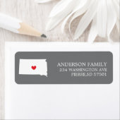 Etat du DAKOTA SUD | Étiquette de l'adresse de ret (En situation)