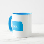 État Du Kansas Forme La Mug (Devant gauche)