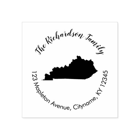 État du Kentucky adresse de retour tampon (Impression)