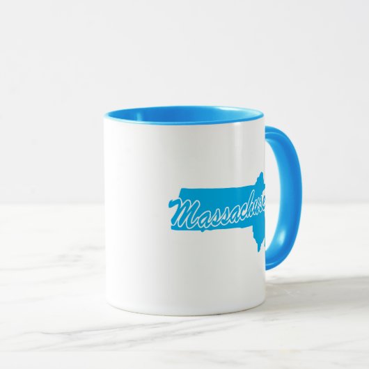 État Du Massachusetts Forme De Mug (Devant droit)