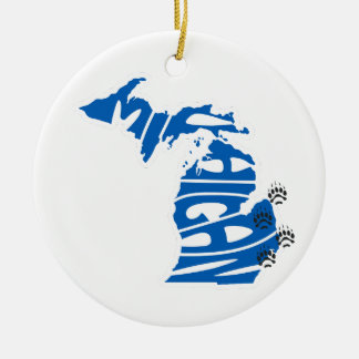 État du Michigan Arbre de Noël Ornement