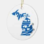 État du Michigan Arbre de Noël Ornement (Gauche)