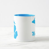 État Du Michigan Forme Mug (Centre)
