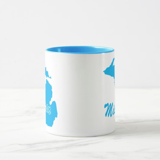 État Du Michigan Forme Mug (Centre)