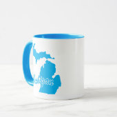 État Du Michigan Forme Mug (Devant gauche)