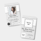 État du Michigan Notaire Public Badge avec QR Code (Avant & arrière)