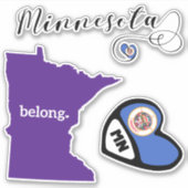 État du Minnesota, Feuille de Stickers Coupe de Mo (Devant)