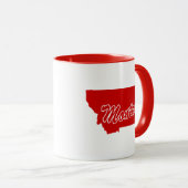 État Du Montana En Forme De Mug Rouge (Devant droit)