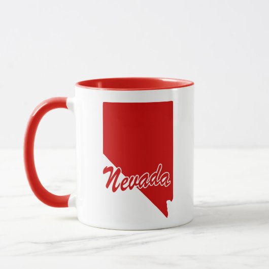 État Du Nevada En Forme De Mug Rouge (Gauche)