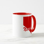 État Du Nevada En Forme De Mug Rouge (Devant droit)