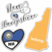 État du New Hampshire, Feuille de stickers découpé (Devant)