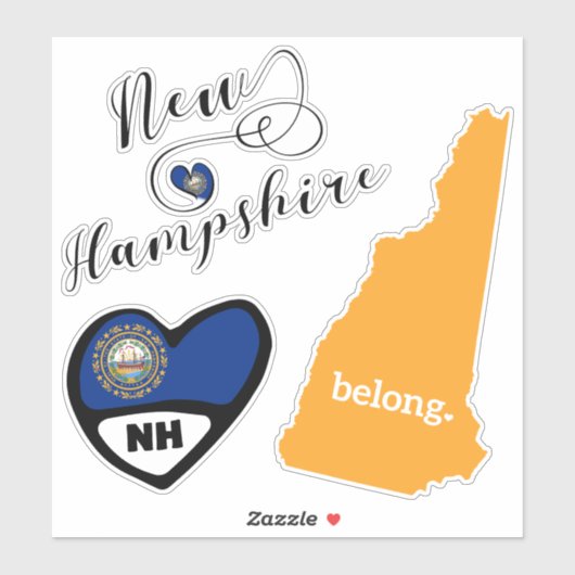État du New Hampshire, Feuille de stickers découpé (Feuille)