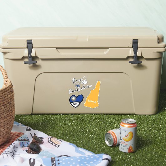 État du New Hampshire, Feuille de stickers découpé (Glacière)