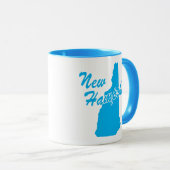 État Du New Hampshire Forme Mug (Devant droit)