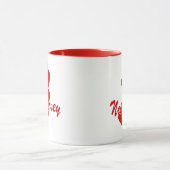 État Du New Jersey En Forme De Mug Rouge (Centre)