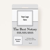 État du New Jersey Notaire Public Badge QR Code (Dos)