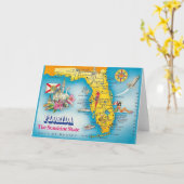 État du soleil - Carte de Floride (Fleur jaune)