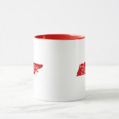 État Du Tennessee Forme Mug Rouge (Centre)