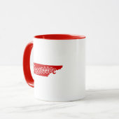 État Du Tennessee Forme Mug Rouge (Devant gauche)