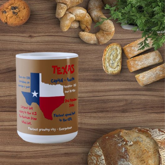 État du Texas Faits intéressants Mug
