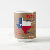 État du Texas Faits intéressants Mug (Centre)
