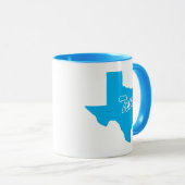 État Du Texas Forme Mug (Devant droit)